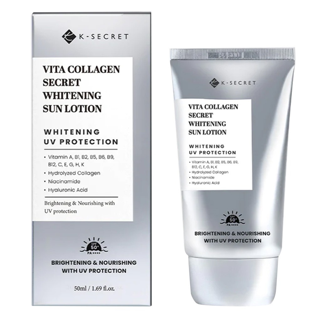K-Secret Vita Collagen Secret Whitening UV Protection Sun Lotion With SPF 50+ & PA++++ 50ml