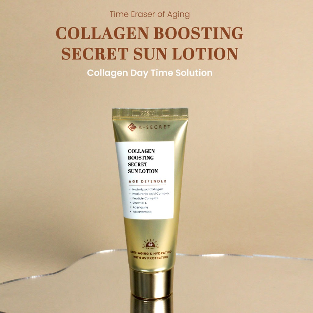 K-Secret Collagen Boosting Secret Age Defender Sun Lotion With SPF 50+ & PA++++ 60ml