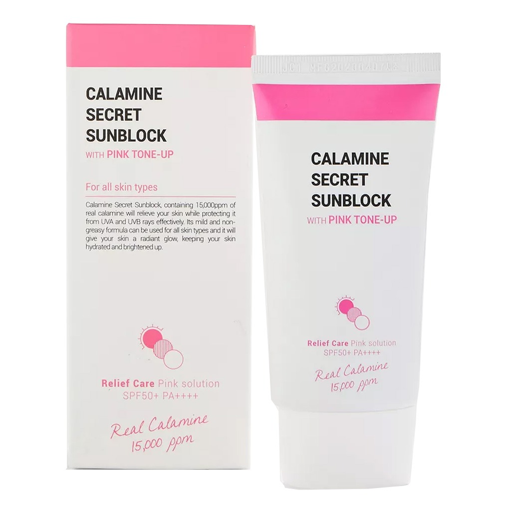 K-Secret Calamine Secret Sunblock With Pink Tone-Up SPF 50+ & PA++++ 50ml