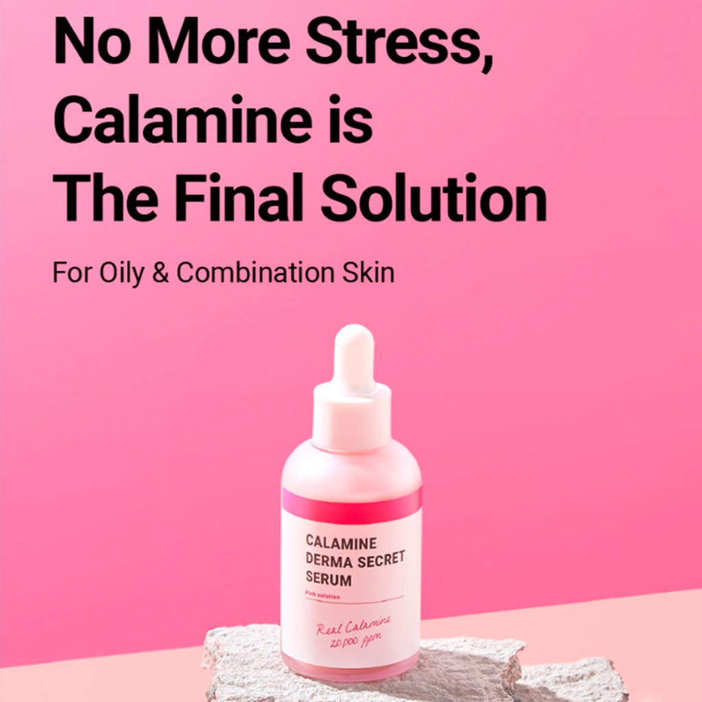 K-Secret Calamine Derma Secret Pink Solution Serum For Oily & Combination Skin Types 50ml