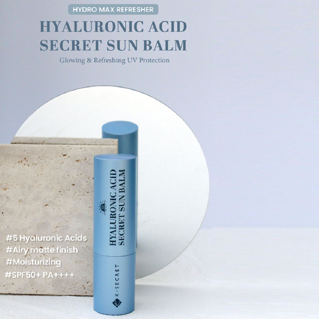 K-Secret Hyaluronic Acid Secret Glowing & Refreshing UV Protection Sun Balm With SPF 50+ & PA ++++ 12g