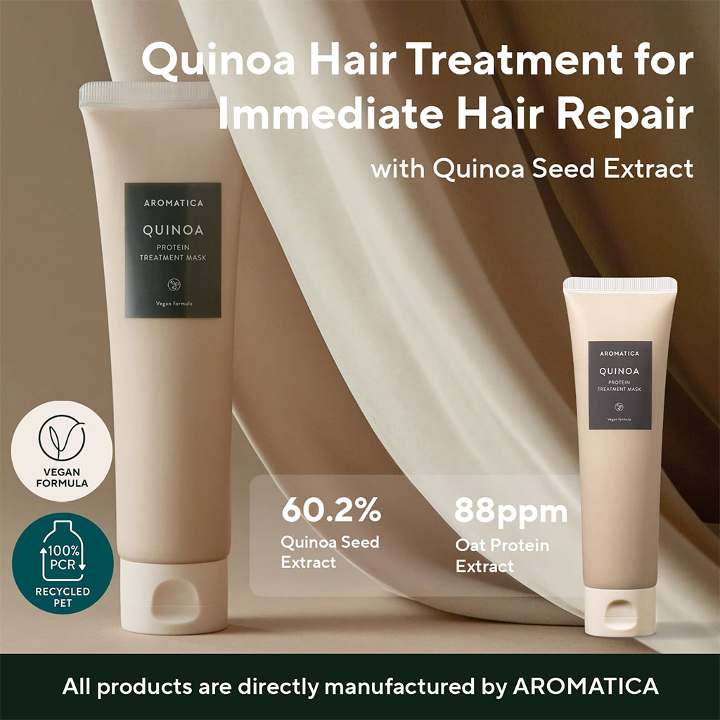 Aromatica Quinoa Protein Treatment Mask For Dry, Damaged Hair 160ml