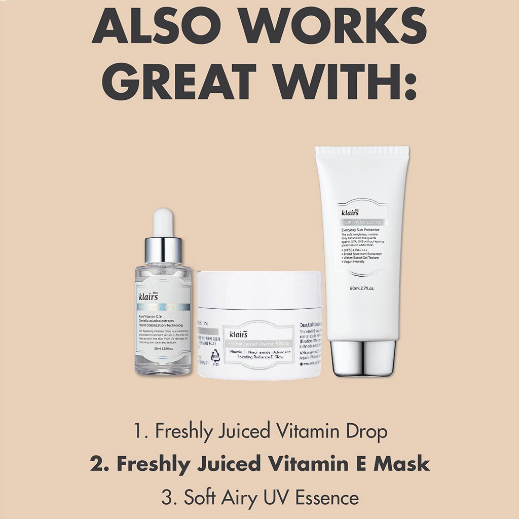 Dear Klairs Freshly Juiced Vitamin E Radiance Booster Face Mask 15ml