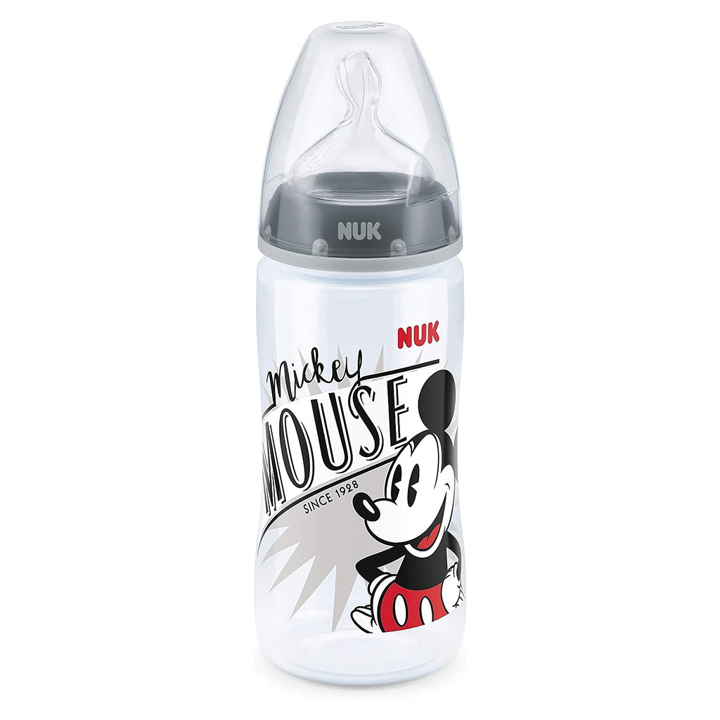 Nuk Disney First Choice Plus Mickey Mouse 300ml Baby Bottle With Temperature Control, Pack of 1's