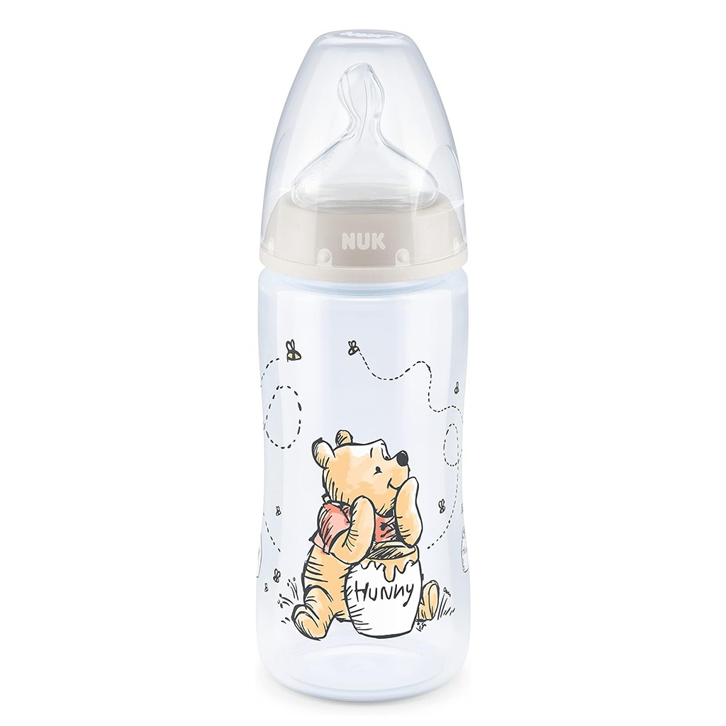 Nuk First Choice+ Winnie The Pooh Anti-Colic 300ml Baby Feeding Bottle With Temperature Control, Assorted Pack of 1's