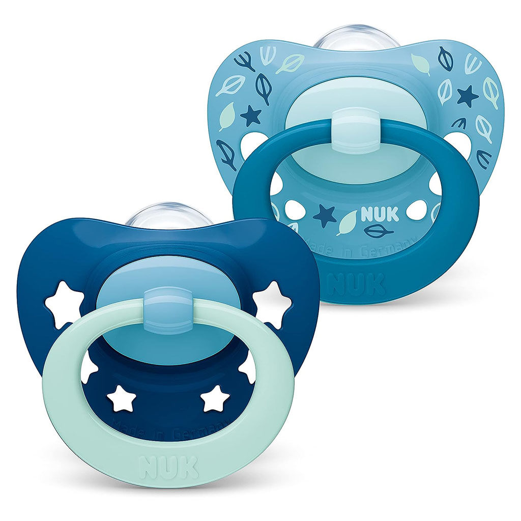 Nuk Signature Silicone Soother For 6-18 Months Baby, Assorted Pack of 2's