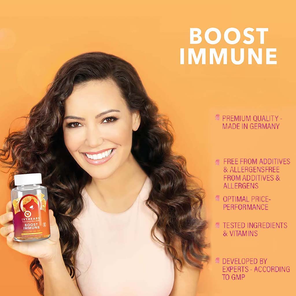 Ivybears Boost Immune Vitamin Gummies With Vitamin D2, B6 & B12, Pack of 60's