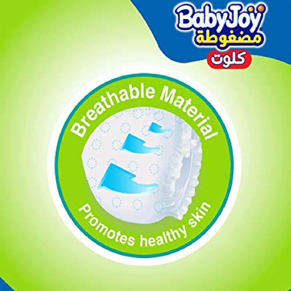 BabyJoy Compressed Diamond Pad Culotte Pant Baby Diapers, Size 5, Junior, For 12-18Kg Baby, Mega Pack of 44's