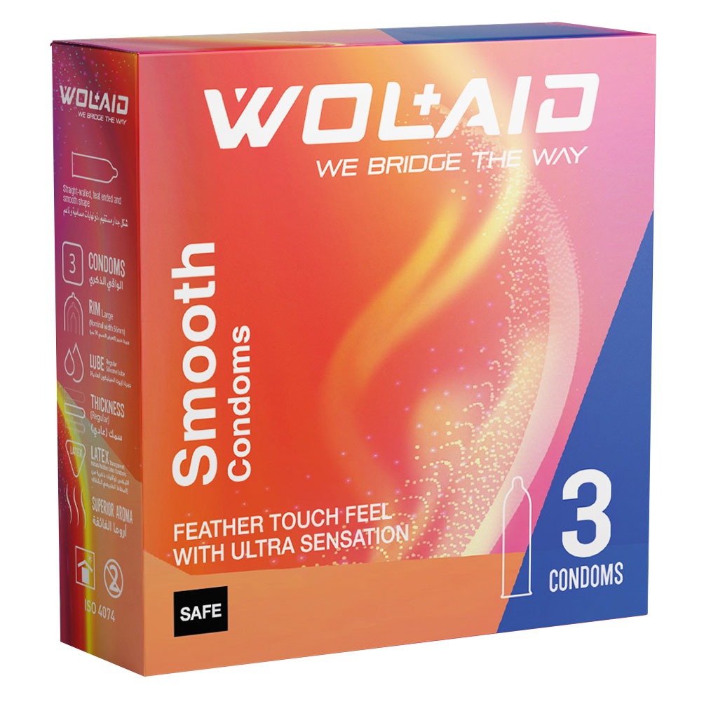 Wolaid Smooth Condoms, Pack of 3's