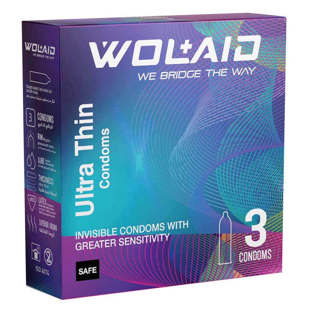 Wolaid Ultra Thin Condoms, Pack of 3's