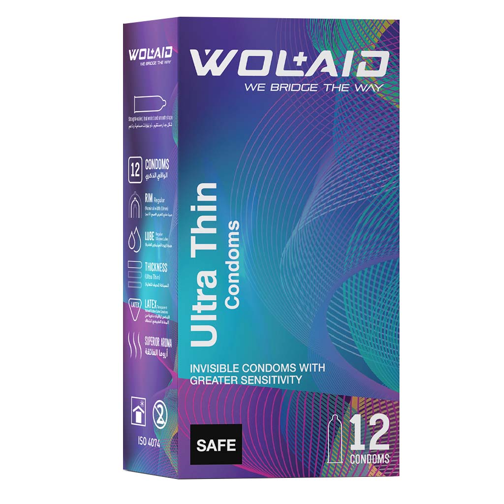Wolaid Ultra Thin Condoms, Pack of 12's