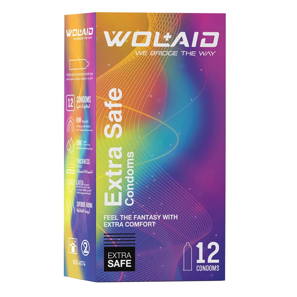 Wolaid Extra Safe Condoms, Pack of 12's