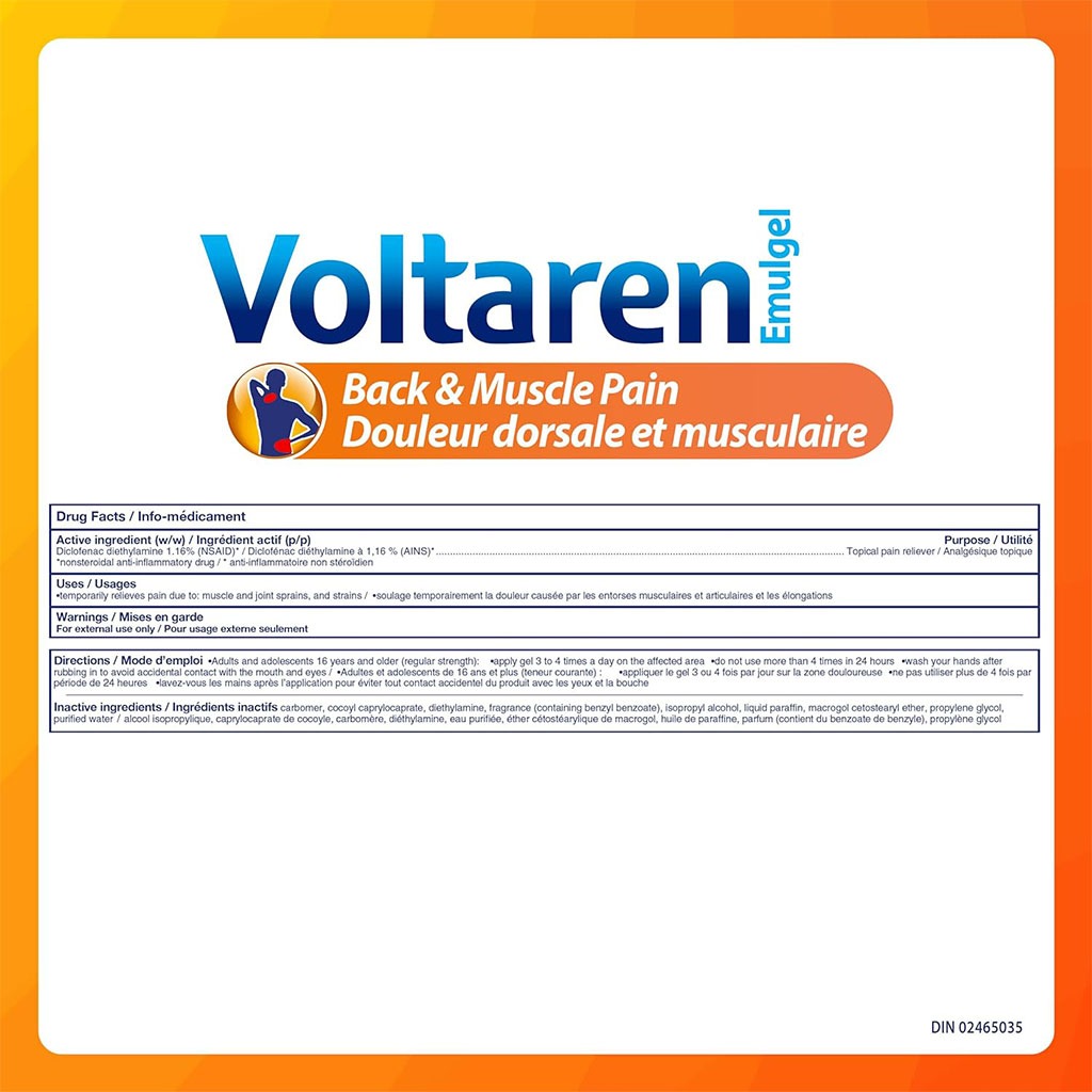 Voltaren Diclofenac Emulgel For Back Pain & Muscle Pain With No Mess Applicator 100g