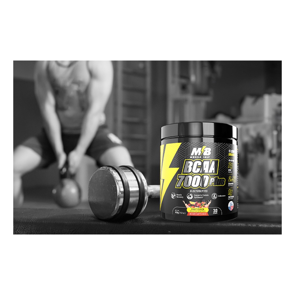 Muscle Bolt BCAA 7000 Plus For Muscle Recovery & Endurance Fruit Punch 30 Servings, 420g