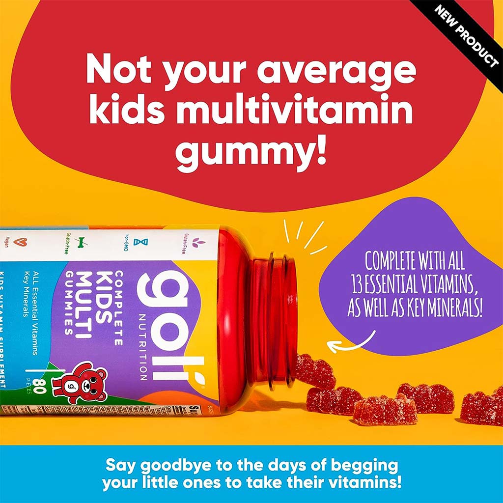Goli Nutrition Complete Kids Multi Gummies With All Essential Vitamins & Minerals, Pack of 80's
