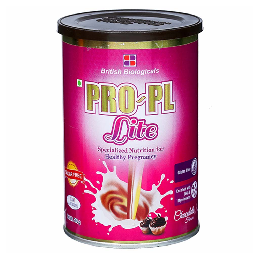 British Biologicals Pro-PL Lite Specialized Nutrition for Healthy Pregnancy, Chocolate Flavor 200g