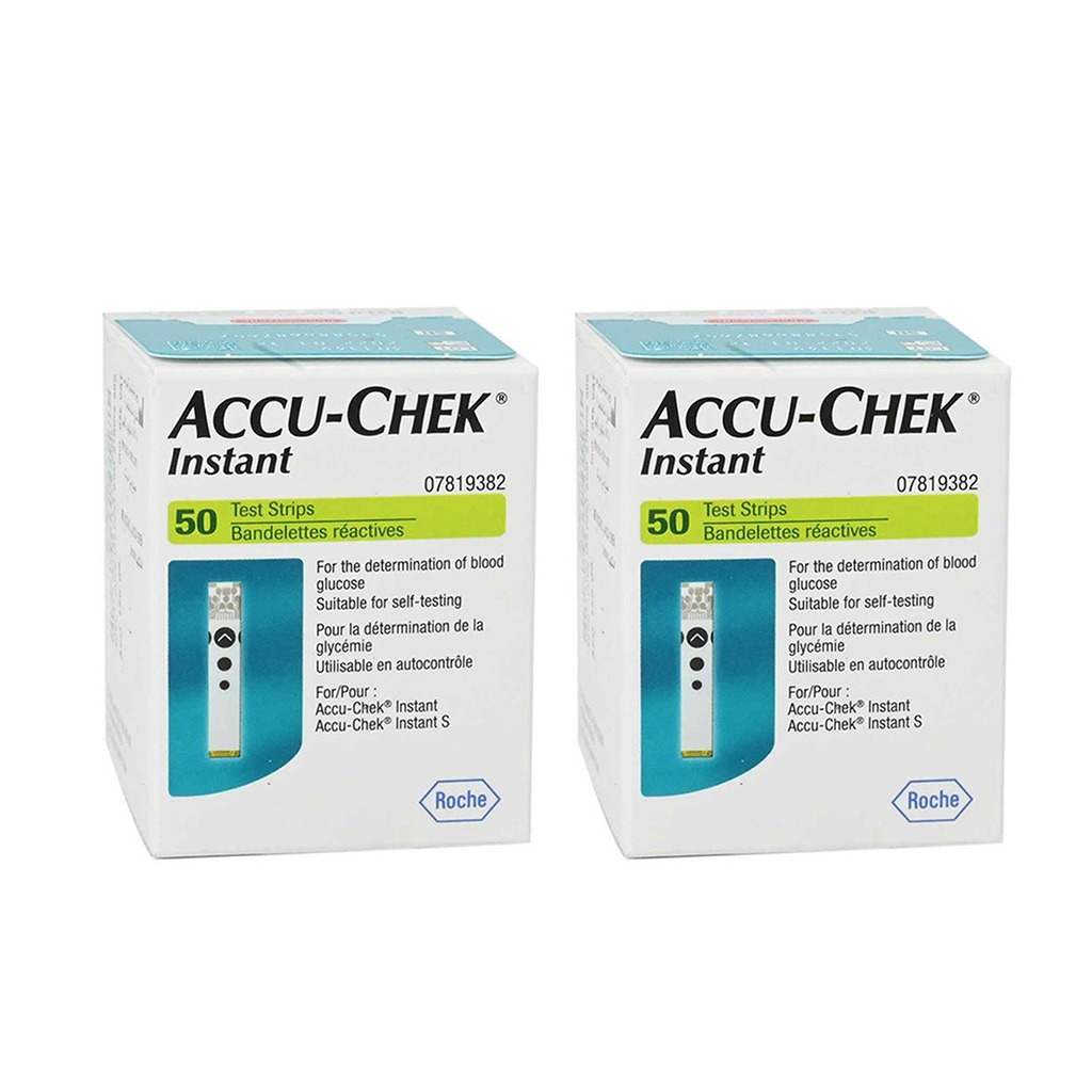 Accu-Chek Instant Strips For Diabetic Blood Glucose Testing, Promo Pack, 2*50's
