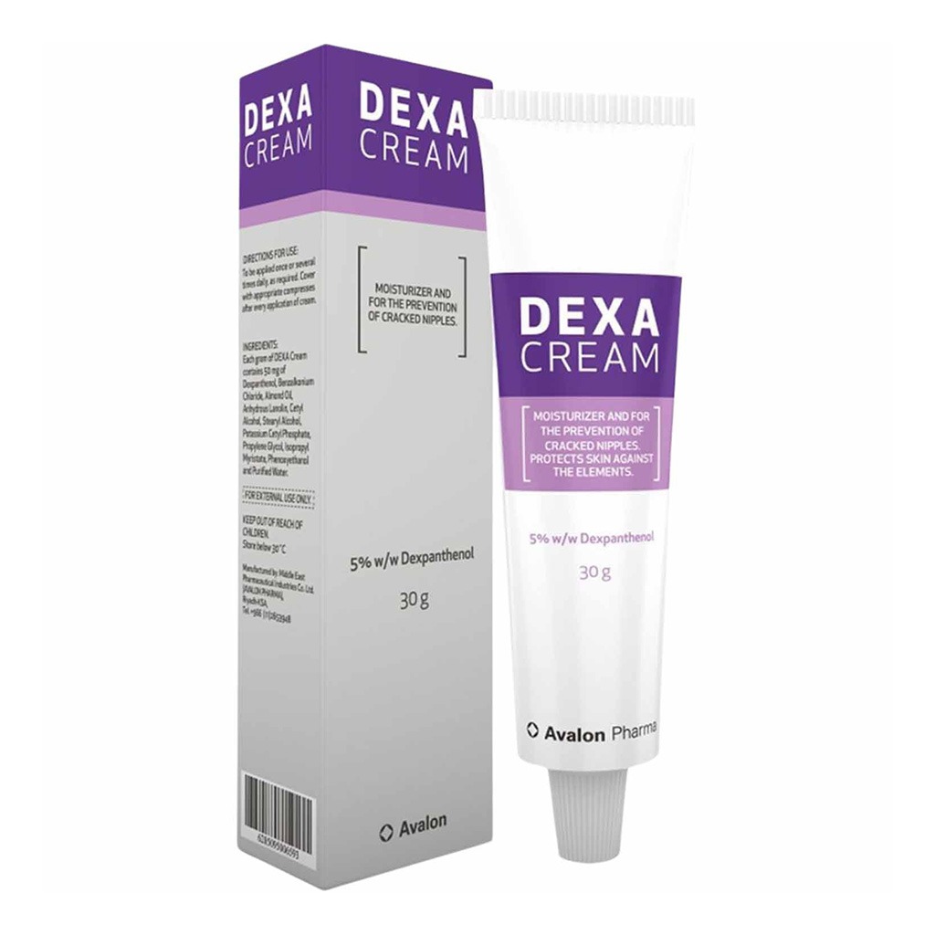 Avalon Dexa Cream With 5% Dexpanthenol For Moisturizing & Cracked Nipples 30g 