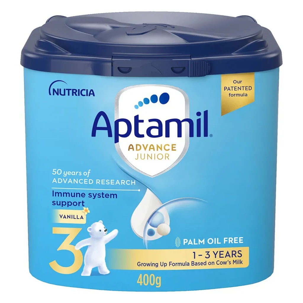 Aptamil Advance Junior Stage 3 Palm Oil Free Growing Up Toddler's Milk Formula For 1 To 3 Years 400g 