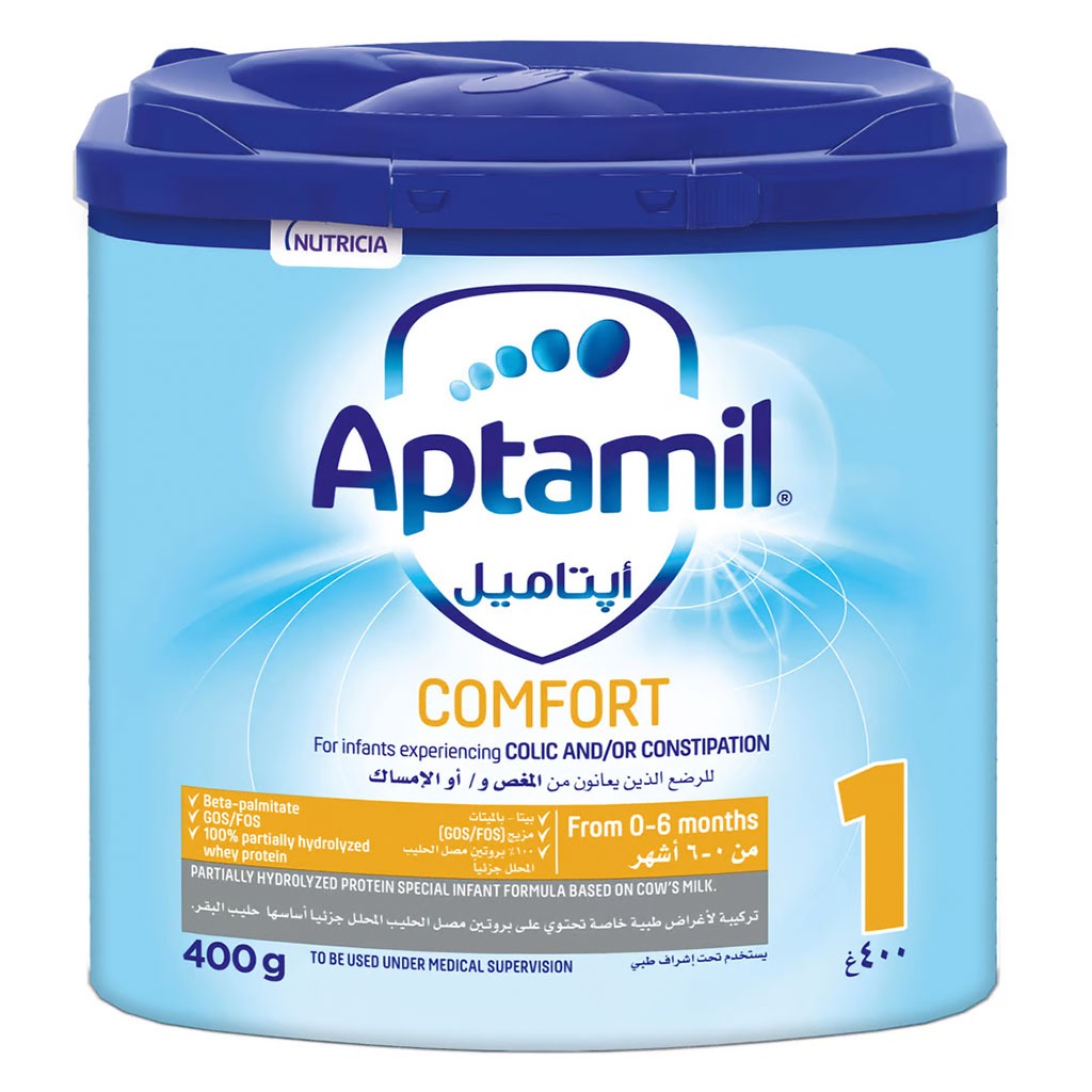 Aptamil Comfort Stage 1 Baby Milk Formula For Colic & Constipation From 0 To 6 Months 400g