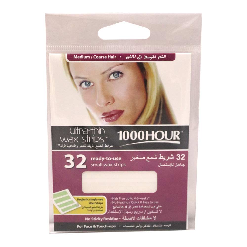 1000 Hour Ultra Thin Wax Strips, Pack of 32 Large strips