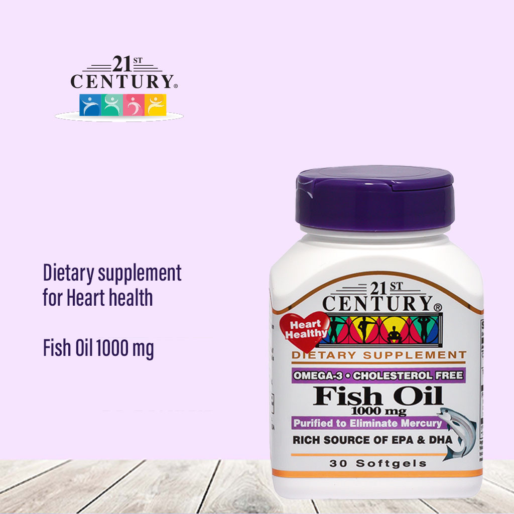 21st Century Fish Oil 1000 mg Softgels 30's