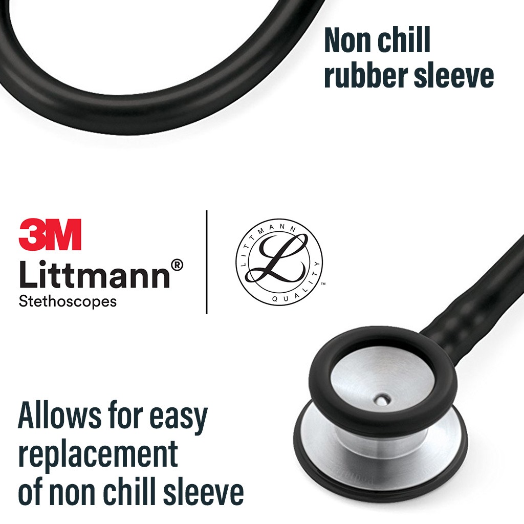 3M Littmann Non Chill Sleeve For Infant Stethoscope, Black