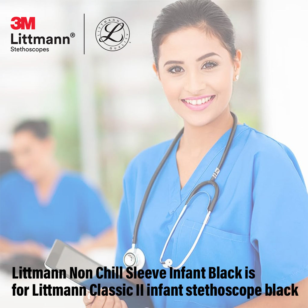3M Littmann Non Chill Sleeve For Infant Stethoscope, Black