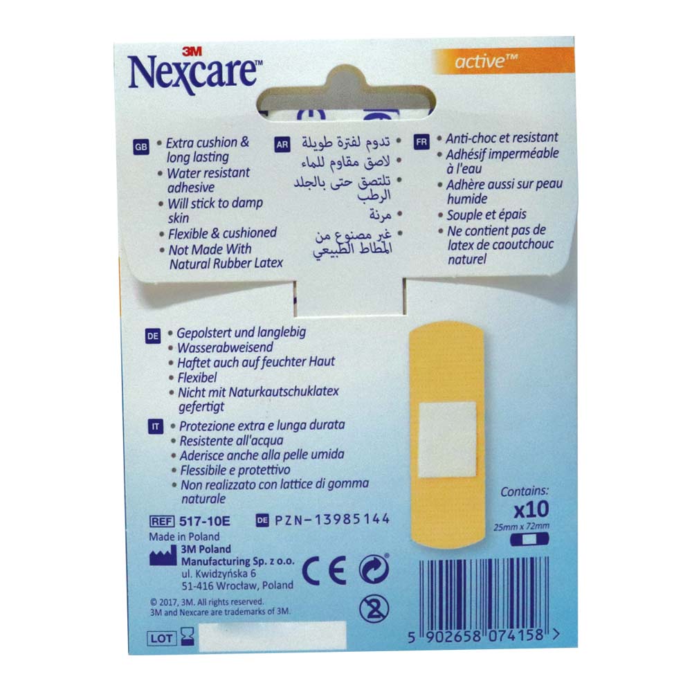 3M Nexcare Active Cushions Strip 10's