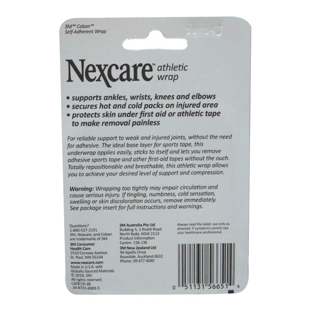 3M Nexcare Athletic Wrap Blue 3 inch x 2.2 yards