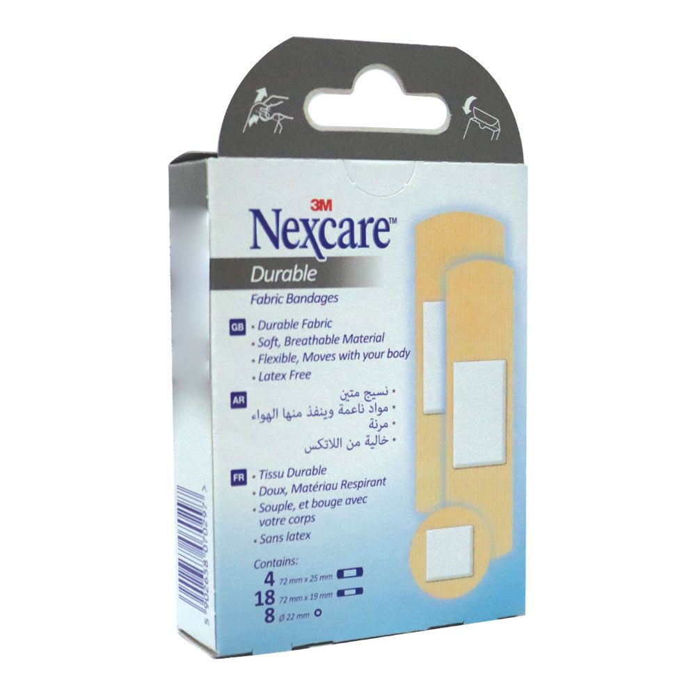 3M Nexcare Durable Fabric Bandage Assorted 30's
