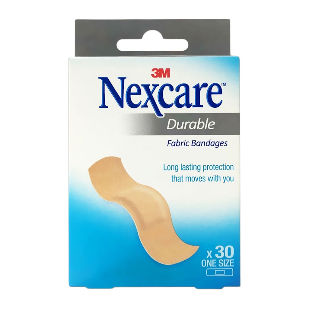 3M Nexcare Durable Fabric Bandage One Size 30's