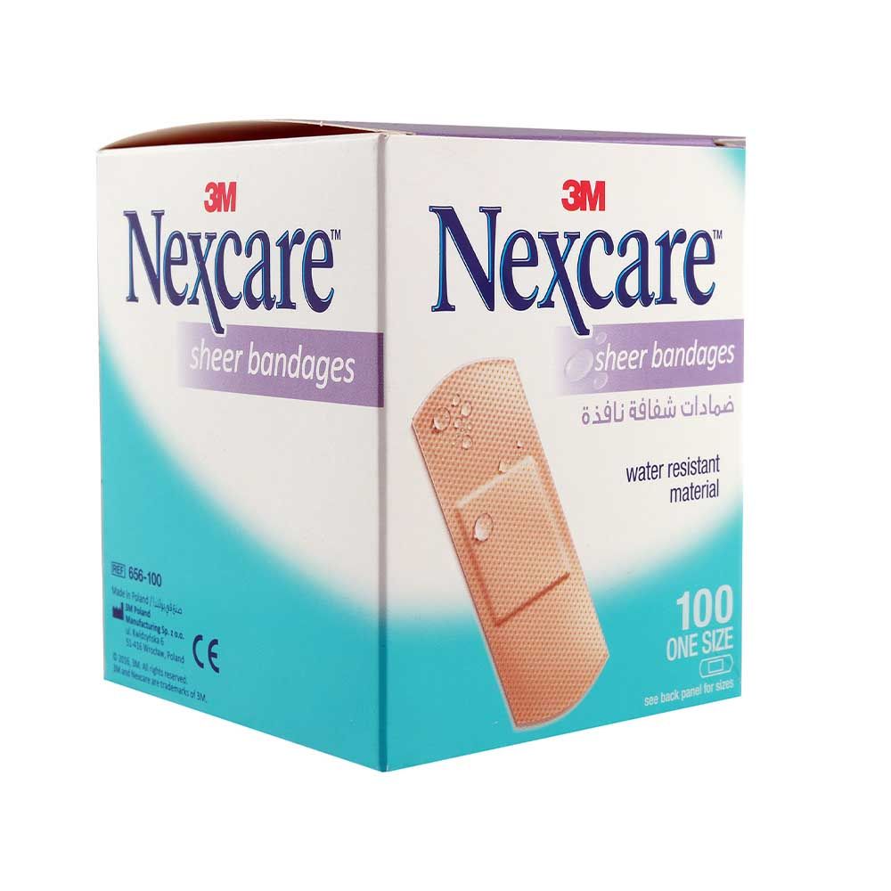 3M Nexcare Sheer Plastic Bandages 100's