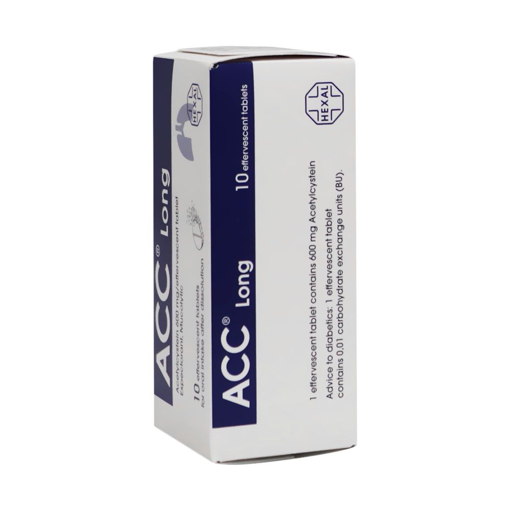 ACC Long 600 mg Effervescent Tablets 10's