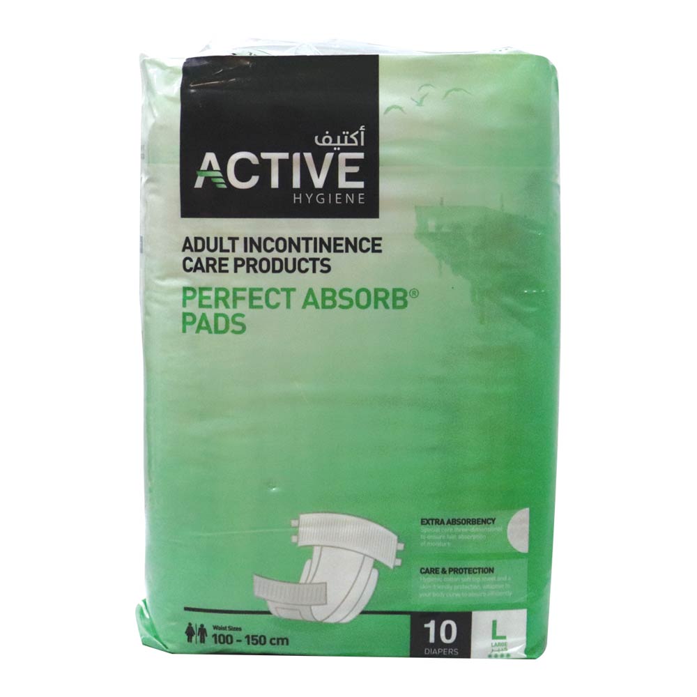 Active Adult Diapers Large 10's