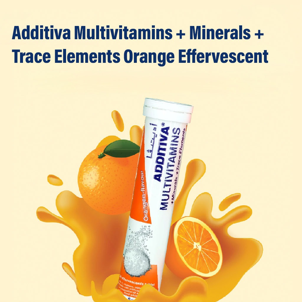 Additiva Multivitamins + Minerals + Trace Elements Orange Effervescent Tablets 20's