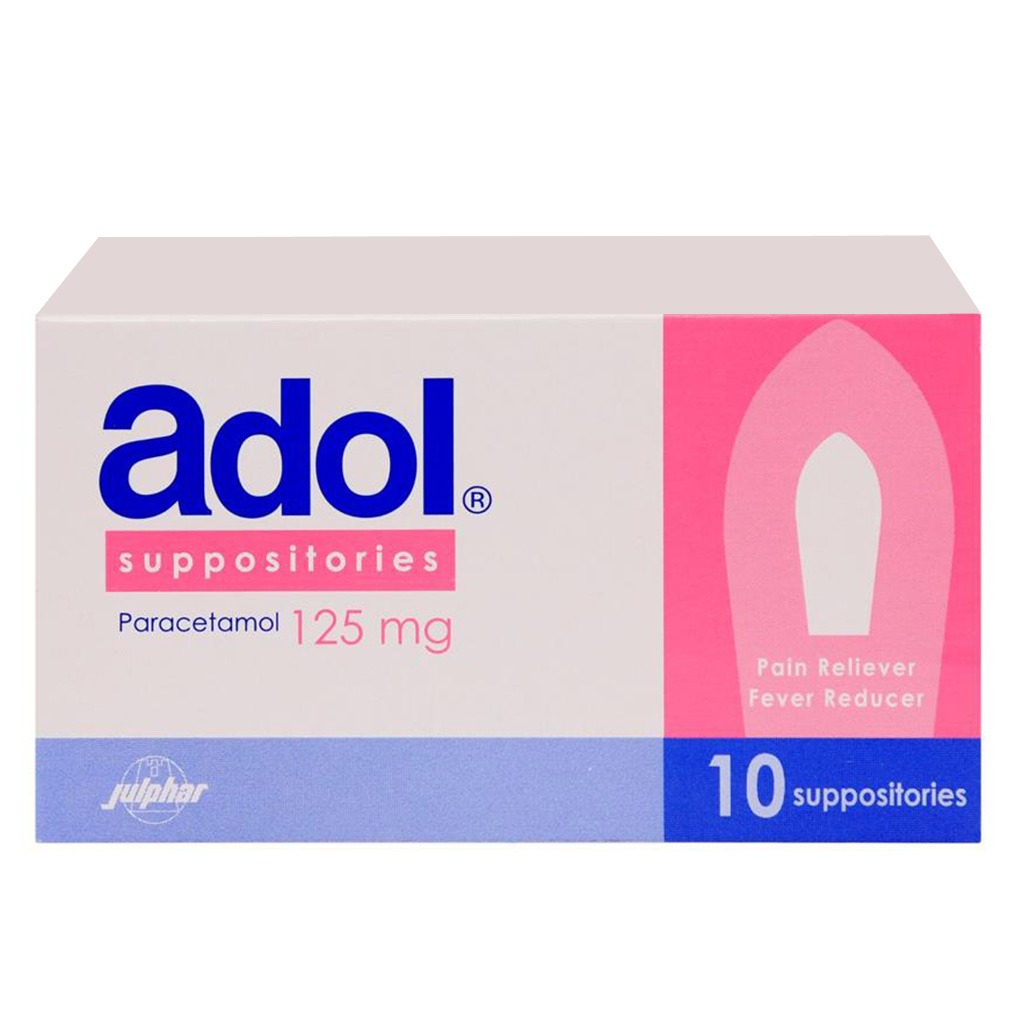 Adol Paracetamol 125 mg Suppositories 10's
