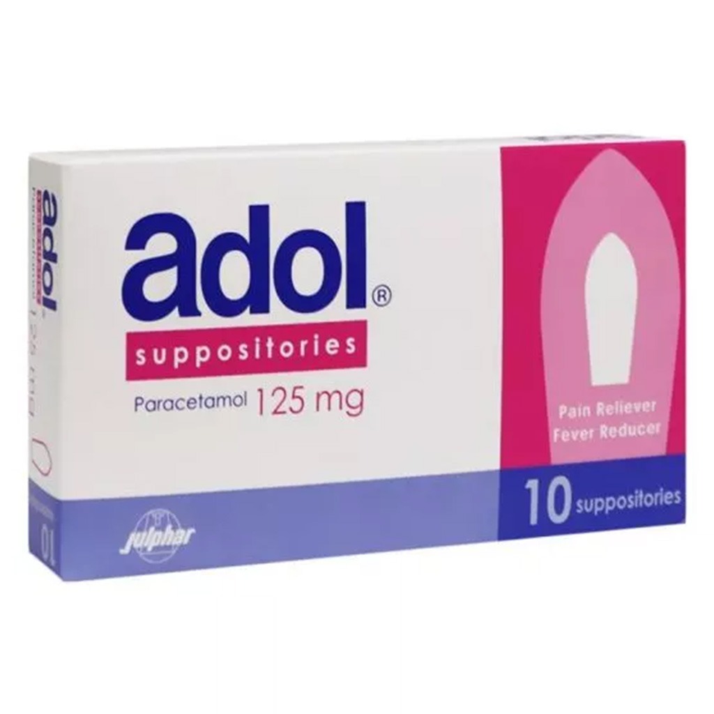 Adol Paracetamol 125 mg Suppositories 10's