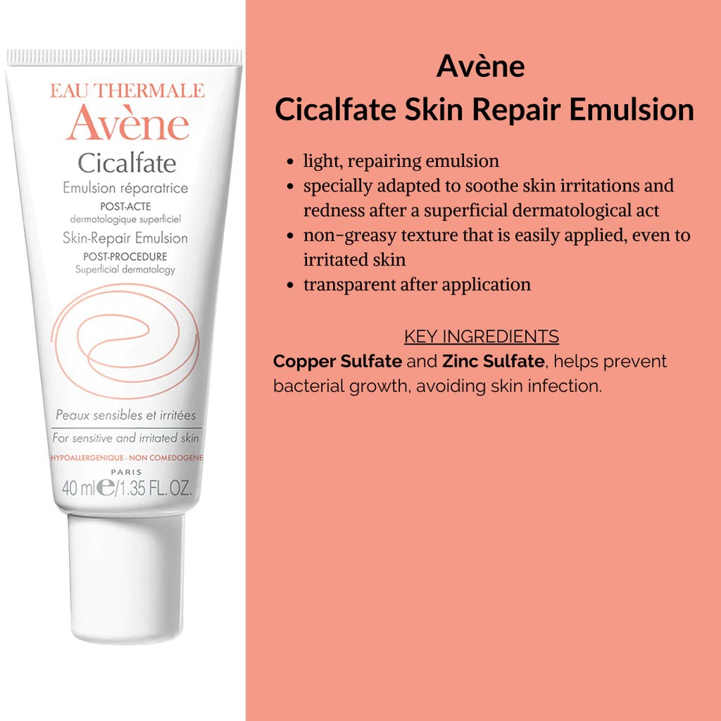 Avene Cicalfate Post Procedure Skin Repair Emulsion 40ml