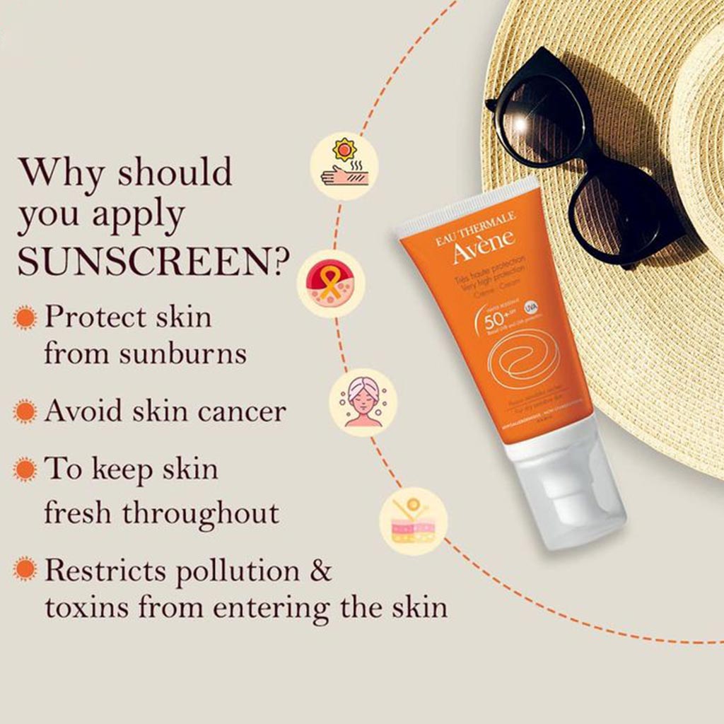 Avene SPF50+ Sunscreen Lotion For High Sun Protection 100ml