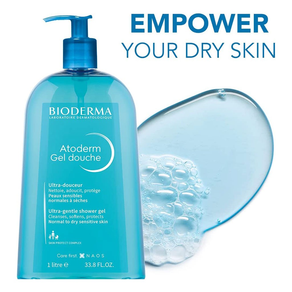 Bioderma Atoderm Shower Gel For Normal And Dry Sensitive Skin, Soap-Free 1L