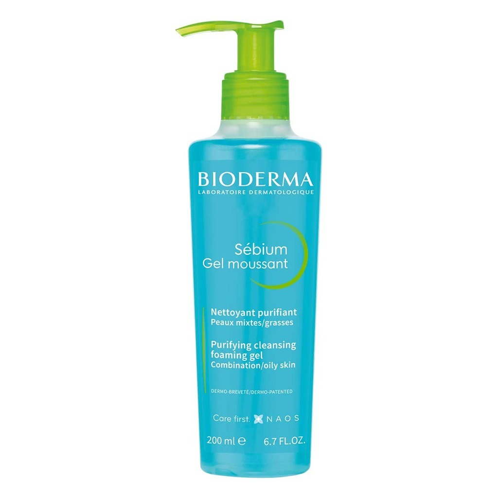 Bioderma Sebium Moussant Purifying Cleansing Foaming Gel For Combination To Oily Skin 200 mL