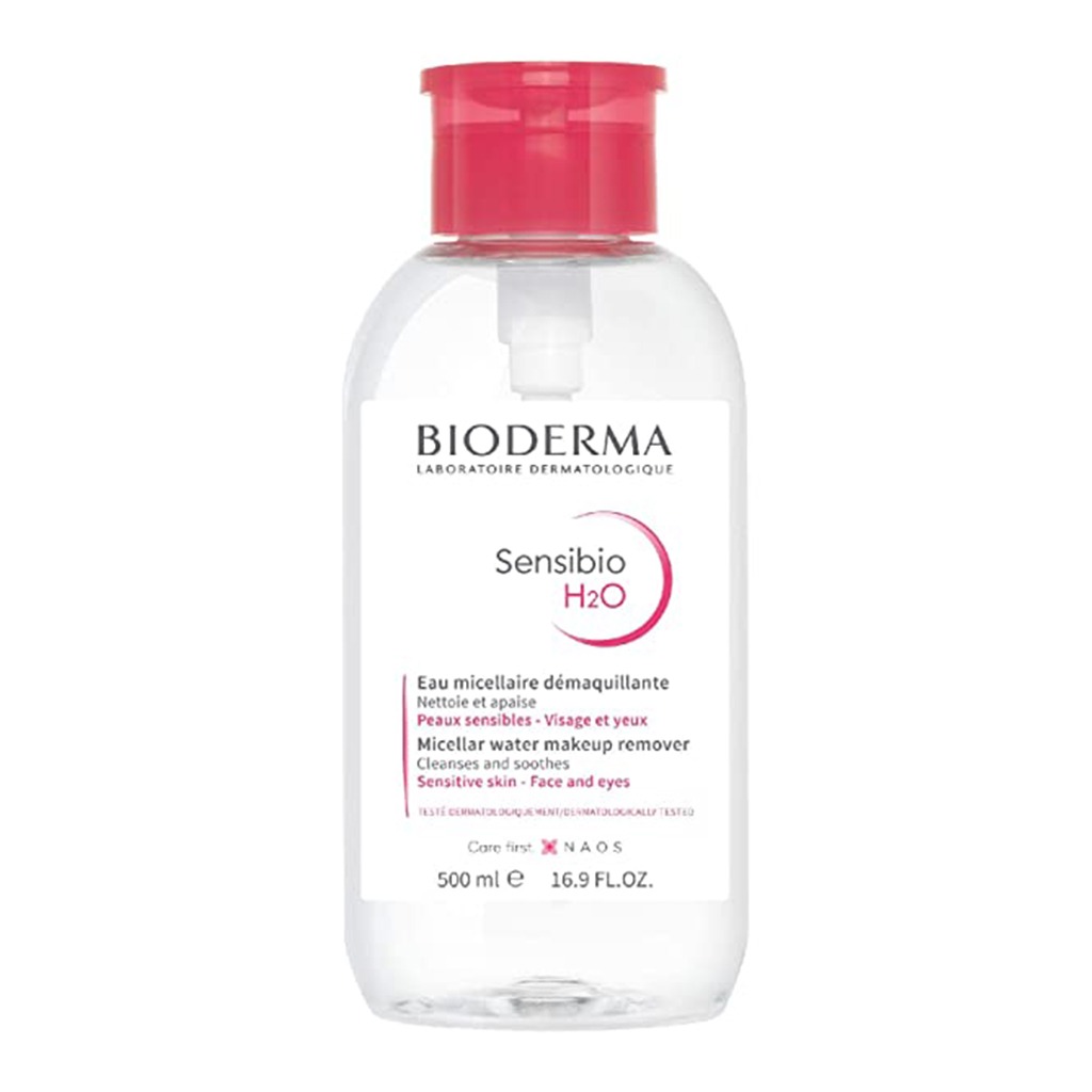 Bioderma Sensibio H2O Cleansing & Make up Removing Micellar Water with Pump 500ml