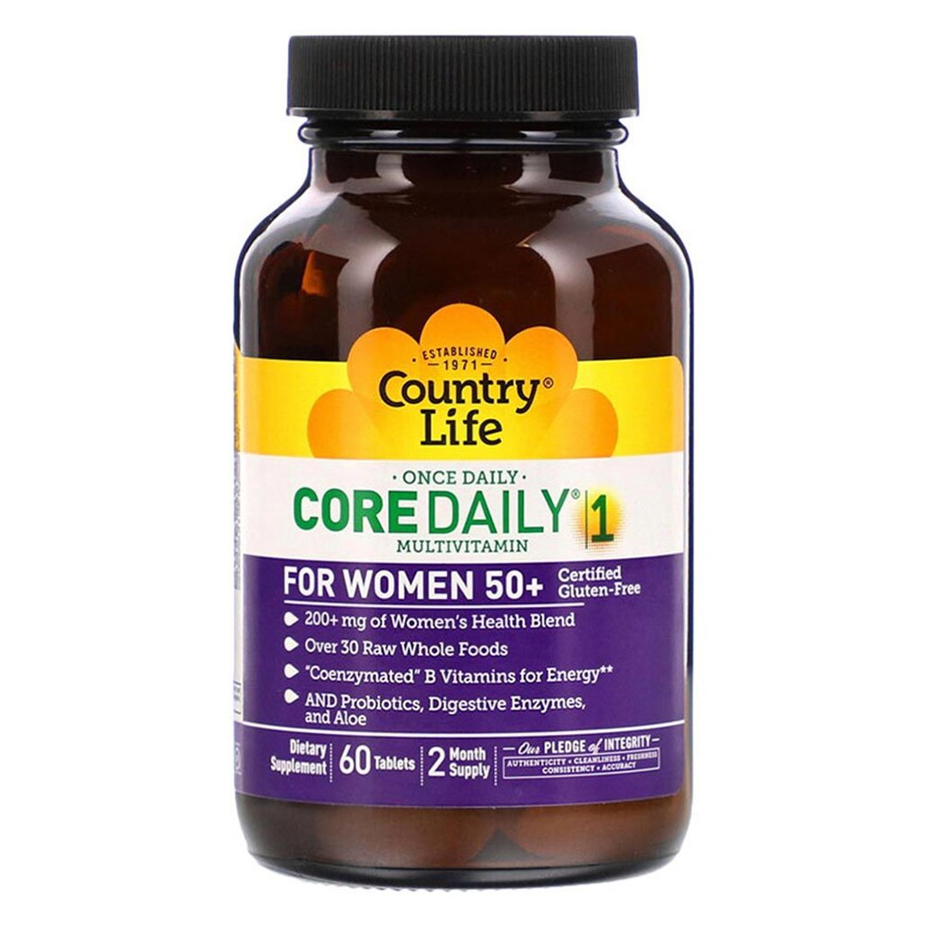 Country Life Core Daily-1 Multivitamin Supplement For Women 50+ Tablets, Pack of 60's