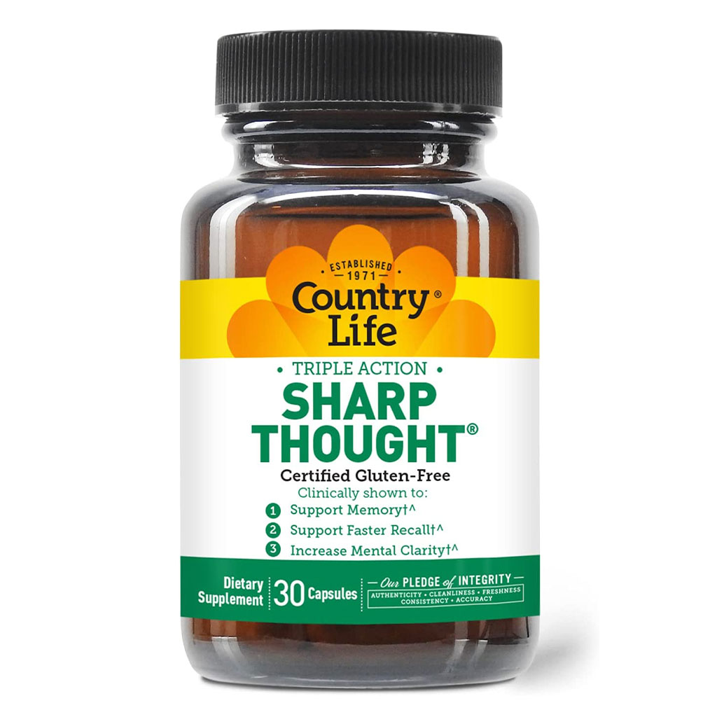 Country Life Triple Action Sharp Thought Capsules For Memory & Brain Health, Pack of 30's