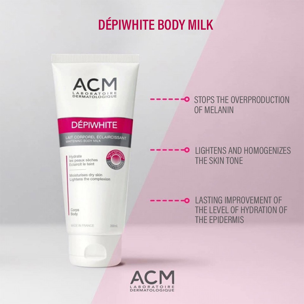 ACM Depiwhite Whitening Body Milk, Moisturising & Nourishing Body Lotion With Anti-Brown Spot Action 200ml