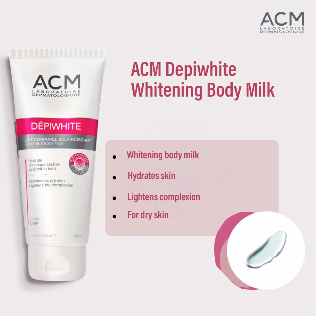 ACM Depiwhite Whitening Body Milk, Moisturising & Nourishing Body Lotion With Anti-Brown Spot Action 200ml