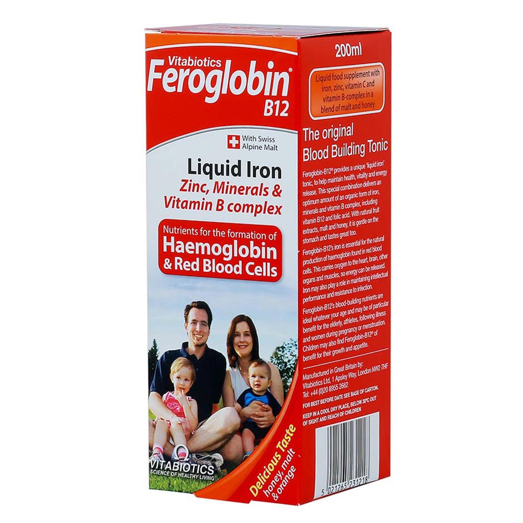 Vitabiotics Feroglobin B12 Liquid Iron, Blood Building Tonic With Mineral & Vitamin B Complex 200ml