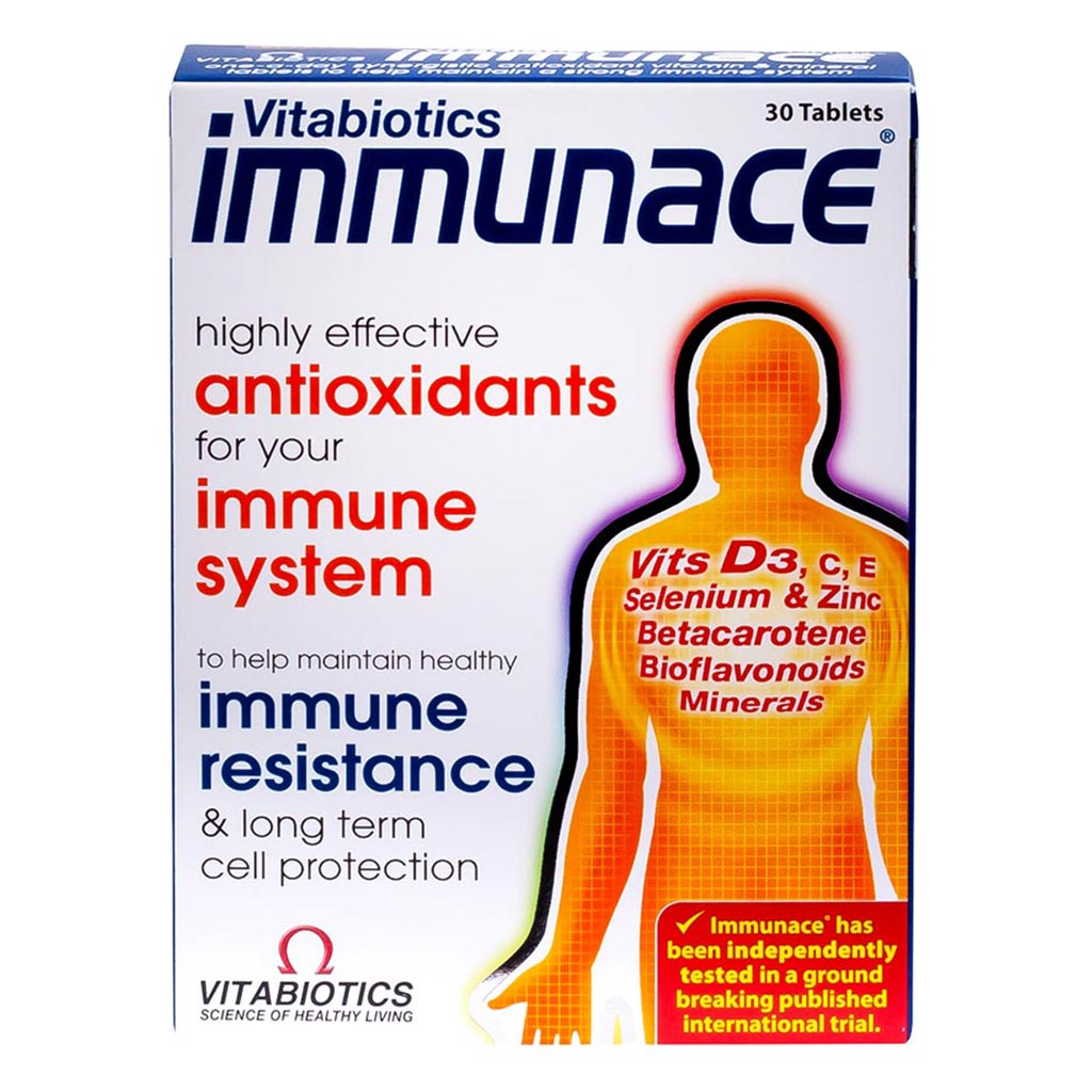 Vitabiotics Immunace Tablets With Antioxidants, Vitamins & Minerals For Healthy Immune System, Pack of 30's