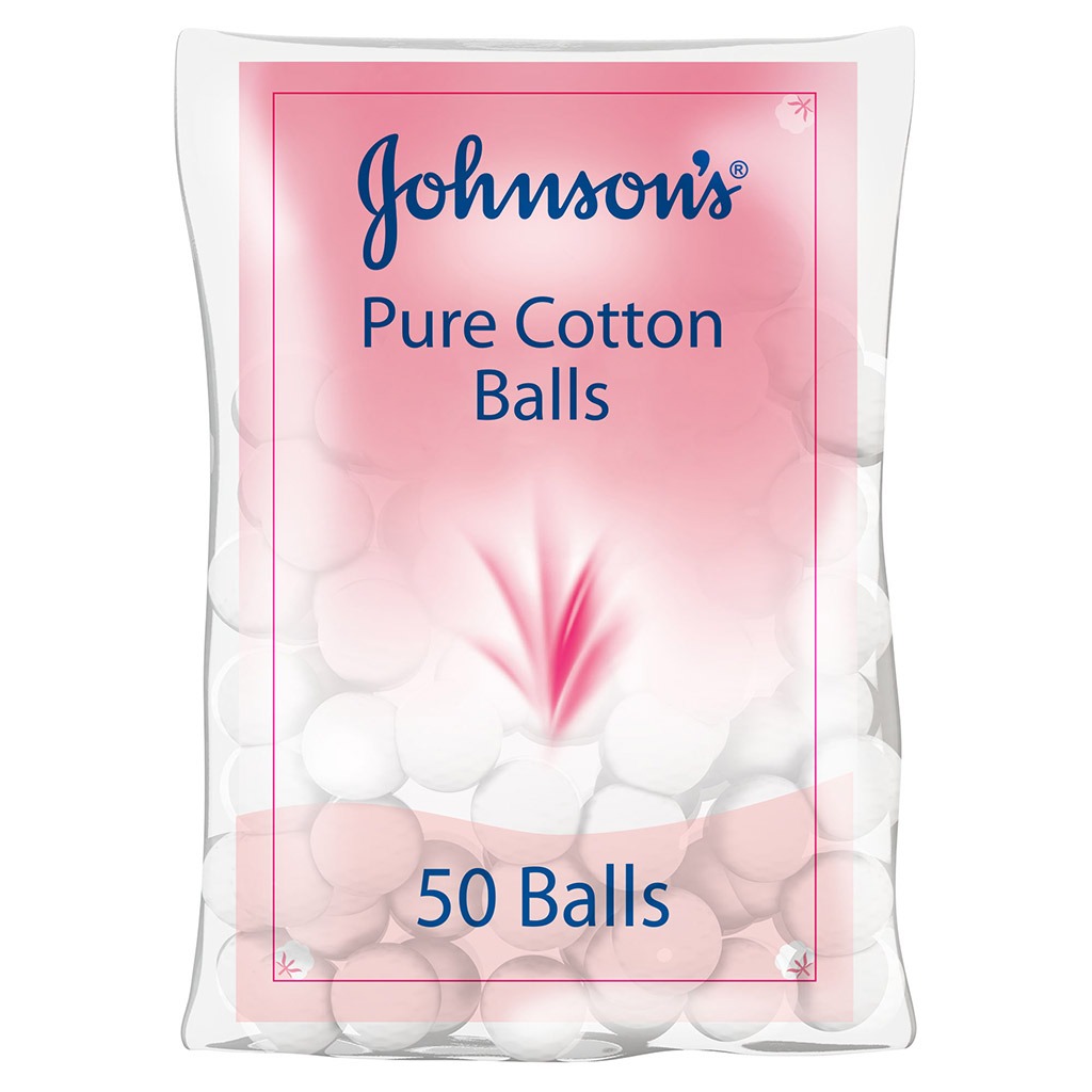 Johnson's 100% Pure Cotton Balls, Pack of 50's